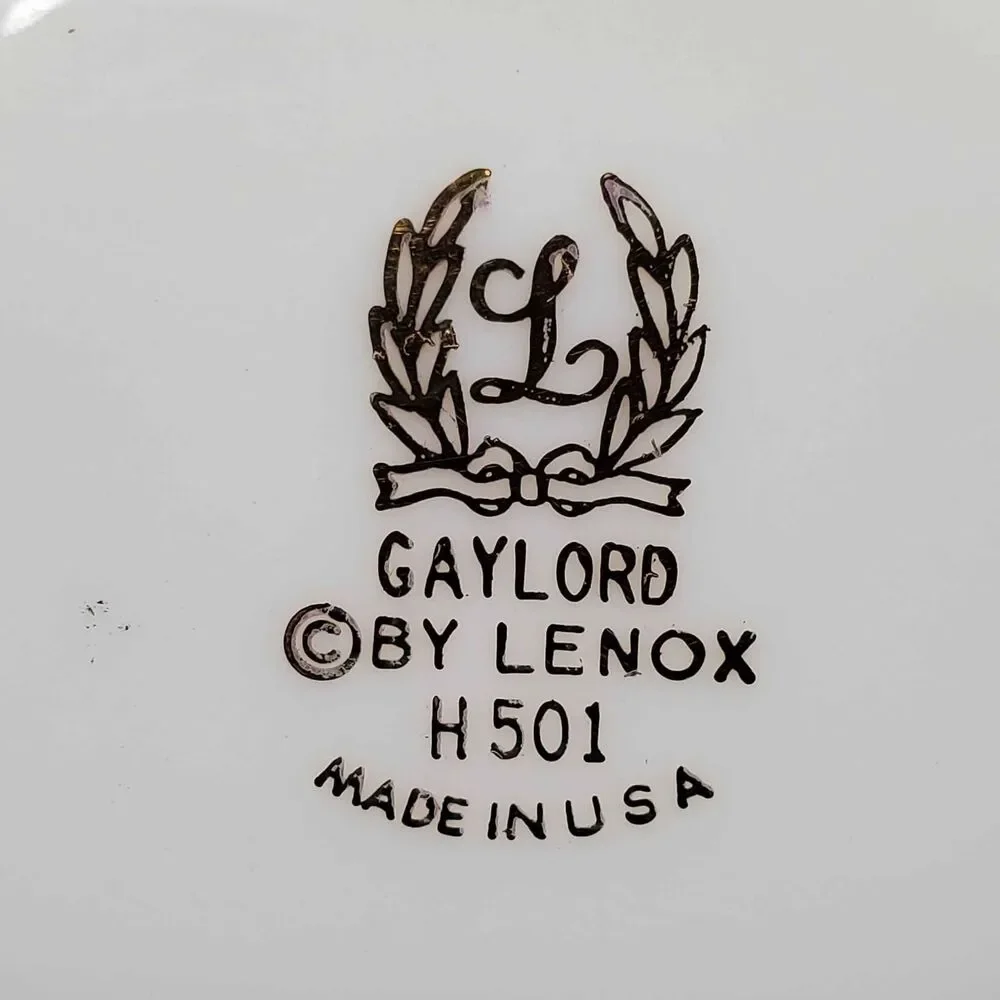 Lenox Teacup and Saucer Gaylord Yellow Flowers Vintage